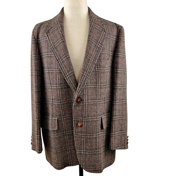 Vintage PENDLETON Blazer Sport Coat Jacket Mens XL 46R Wool Suit Tweed Casual